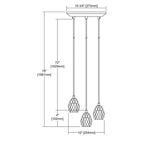 ELK Home - 33220/3 - Three Light Pendant - Socketholder - Polished Chrome