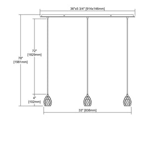 ELK Home - 33220/3LP - Three Light Pendant - Socketholder - Polished Chrome