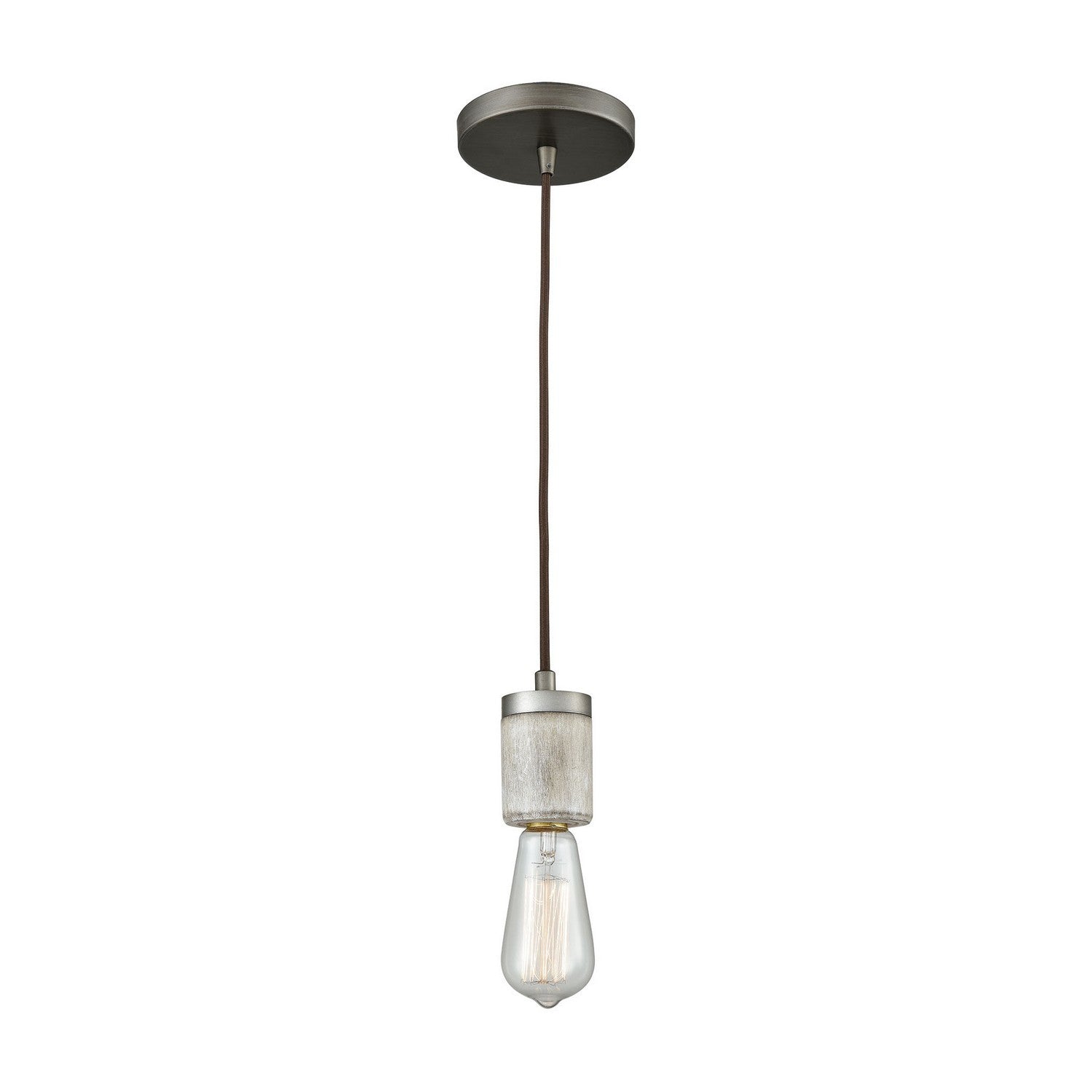 ELK Home - 33235/1 - One Light Mini Pendant - Socketholder - Weathered Zinc