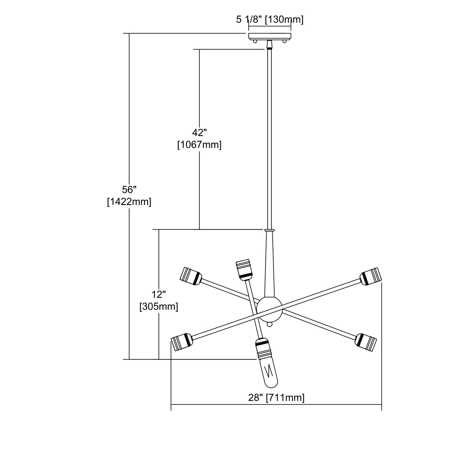 ELK Home - 46227/6 - Six Light Chandelier - Delphine - Oil Rubbed Bronze