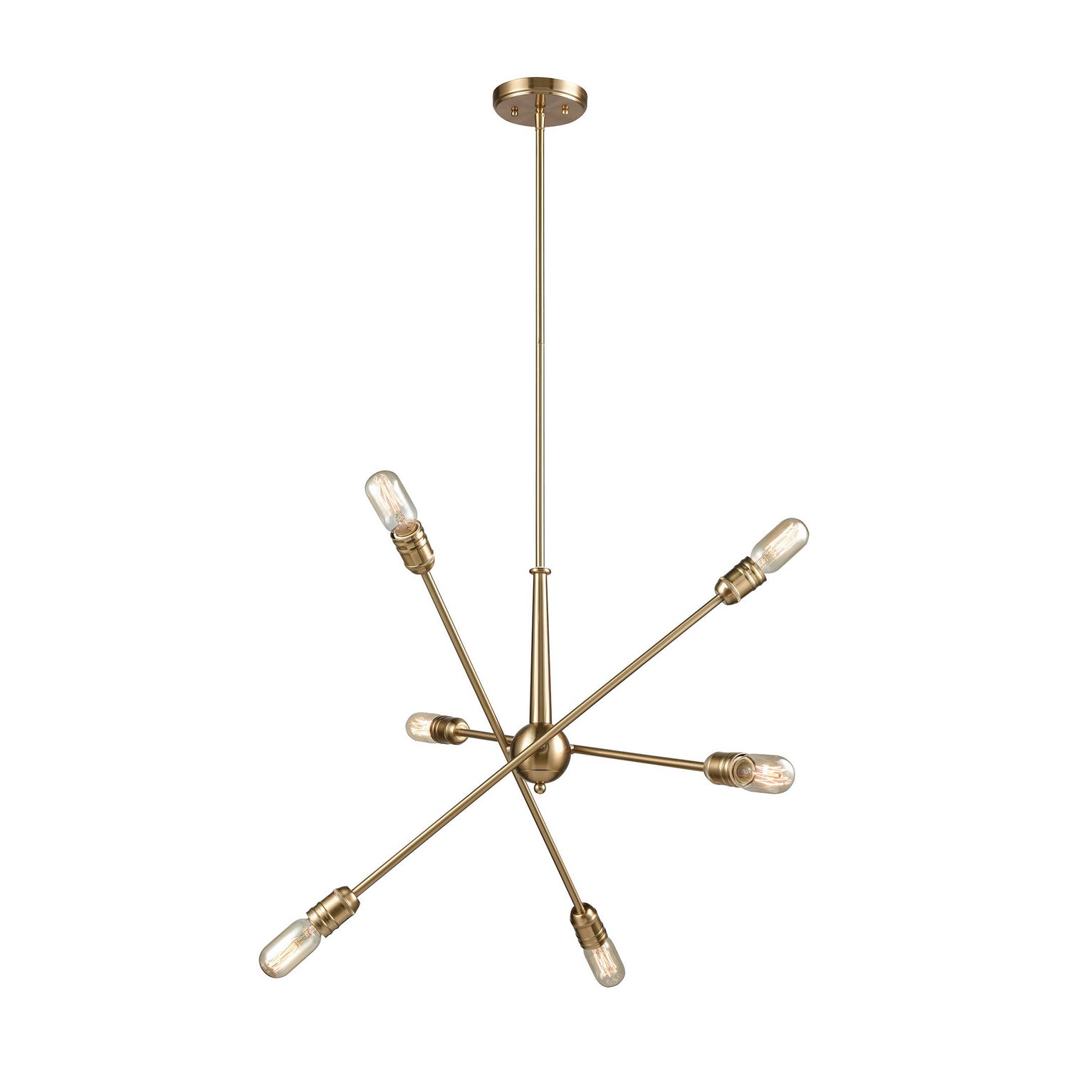 ELK Home - 46240/6 - Six Light Chandelier - Delphine - Satin Brass