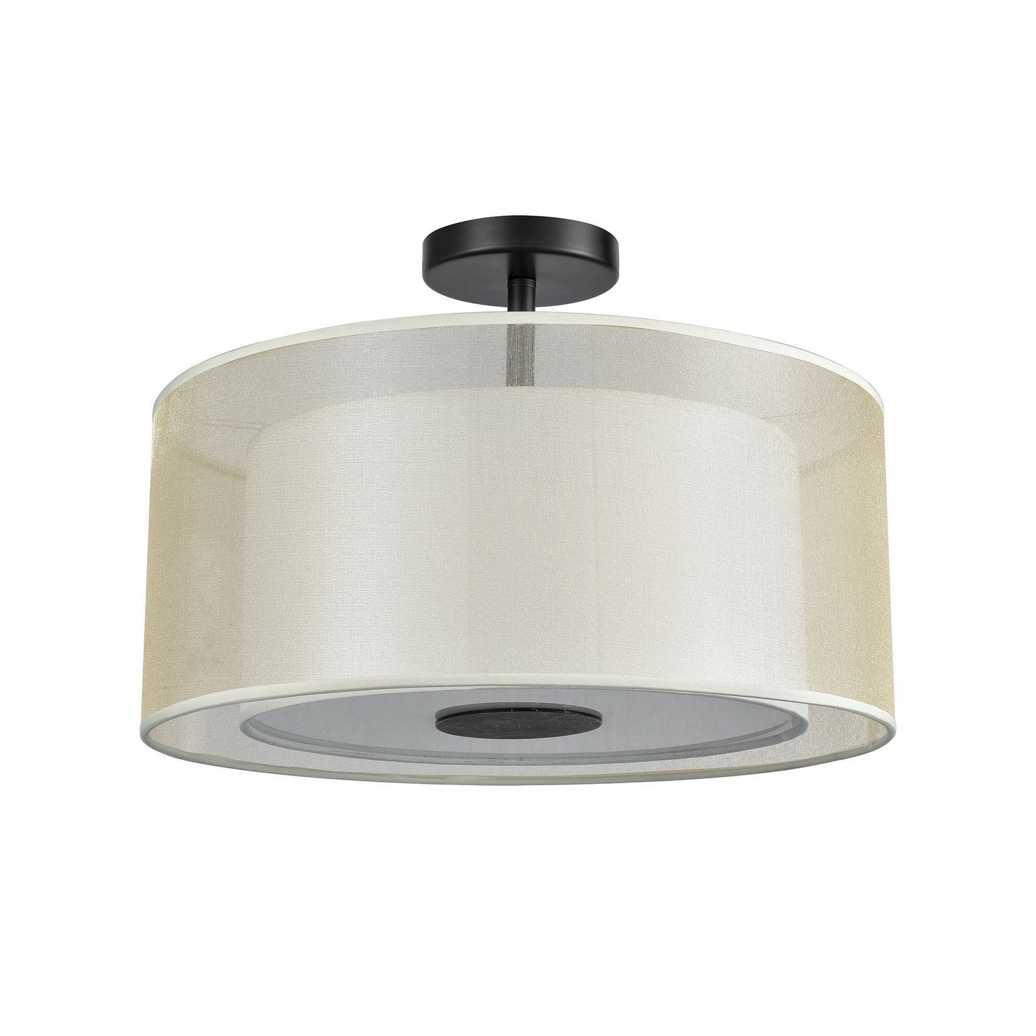 ELK Home - 46267/2 - Two Light Semi Flush Mount - Ashland - Matte Black