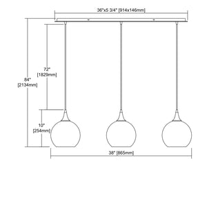 ELK Home - 529-3LP-SLV - Three Light Pendant - Fusion - Satin Nickel