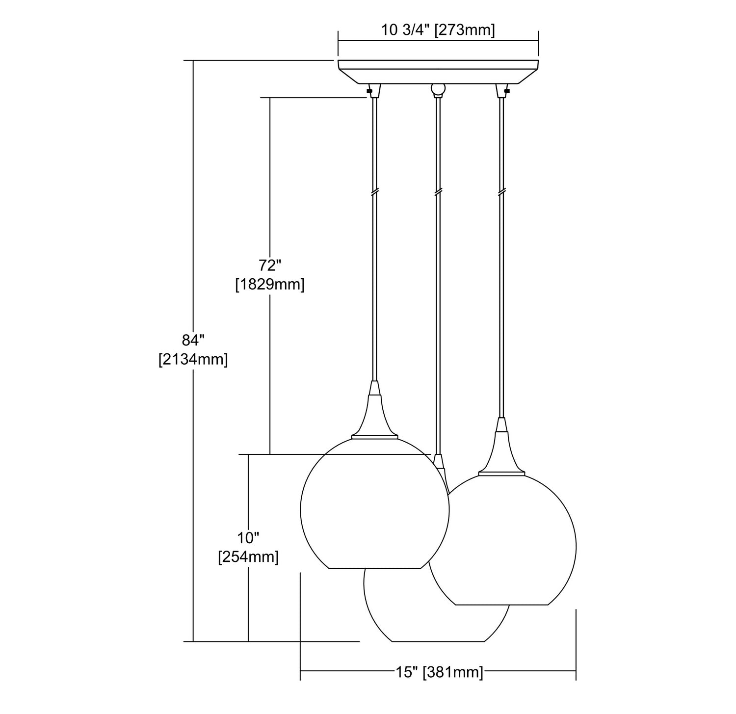 ELK Home - 529-3SLV - Three Light Pendant - Fusion - Satin Nickel