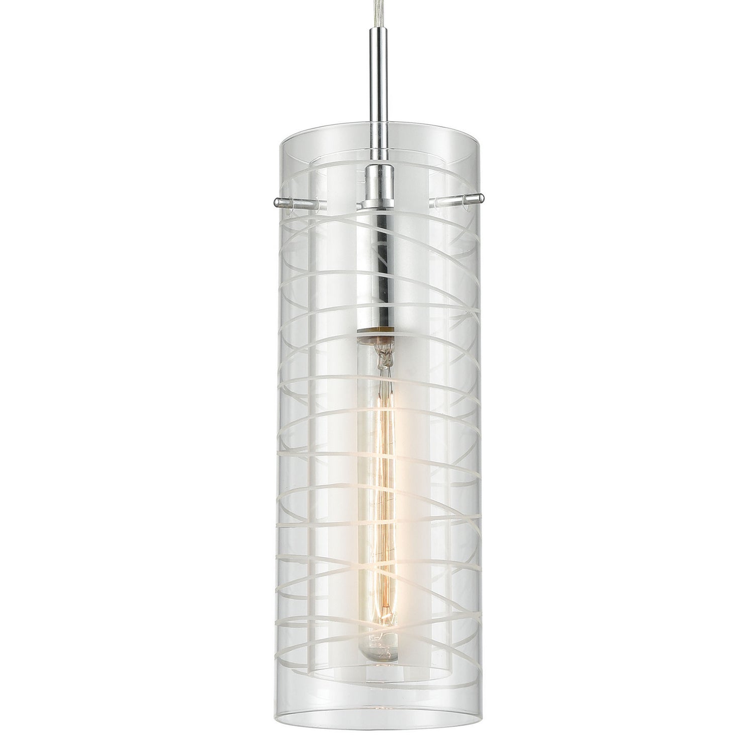 ELK Home - 56595/1 - One Light Mini Pendant - Swirl - Polished Chrome