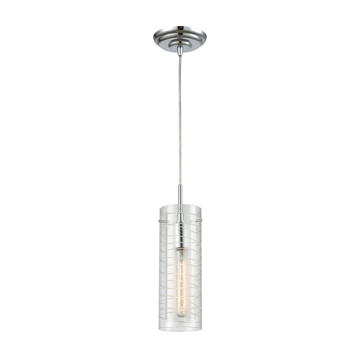 ELK Home - 56595/1 - One Light Mini Pendant - Swirl - Polished Chrome