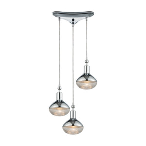 ELK Home - 56623/3 - Three Light Pendant - Ravette - Polished Chrome