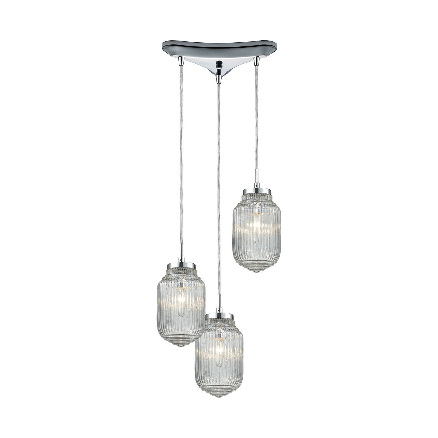 ELK Home - 56662/3 - Three Light Pendant - Dubois - Polished Chrome