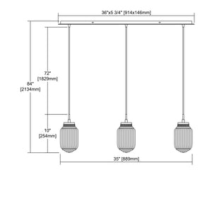 ELK Home - 56662/3LP - Three Light Pendant - Dubois - Polished Chrome