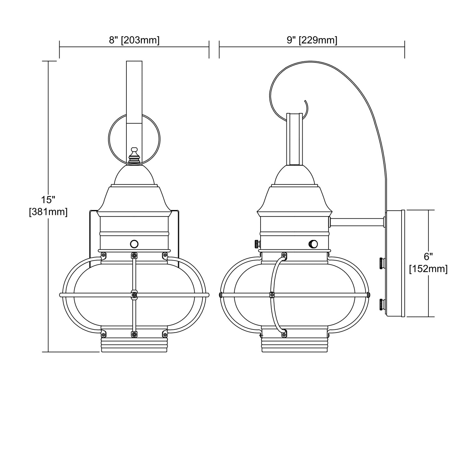 ELK Home - 57170/1 - One Light Outdoor Wall Sconce - Onion - Aged Zinc