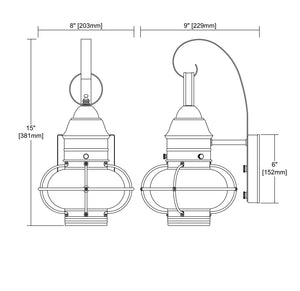 ELK Home - 57170/1 - One Light Outdoor Wall Sconce - Onion - Aged Zinc