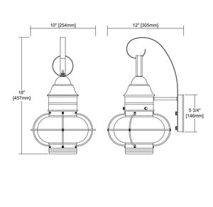 ELK Home - 57171/1 - One Light Outdoor Wall Sconce - Onion - Aged Zinc