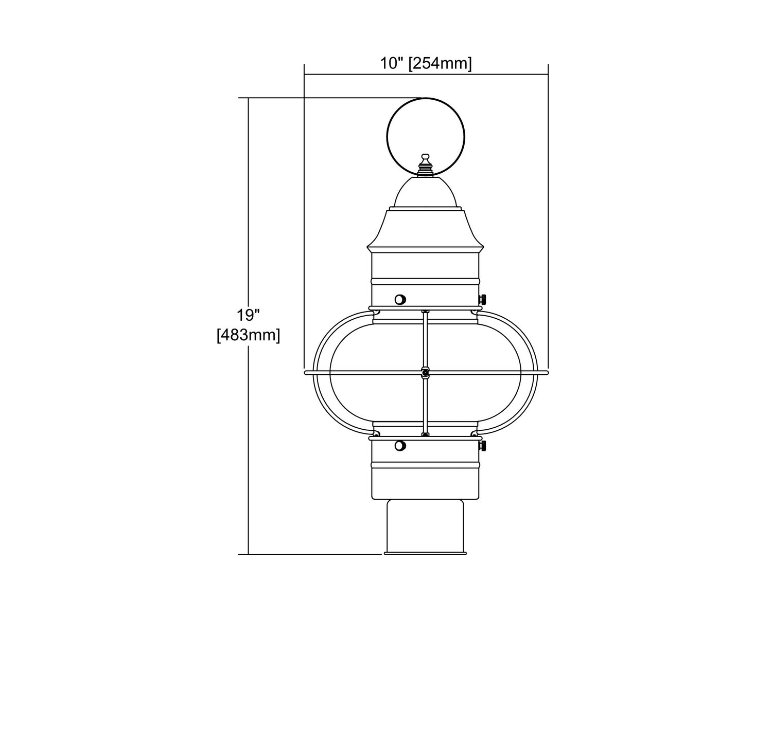 ELK Home - 57172/1 - One Light Outdoor Post Mount - Onion - Aged Zinc