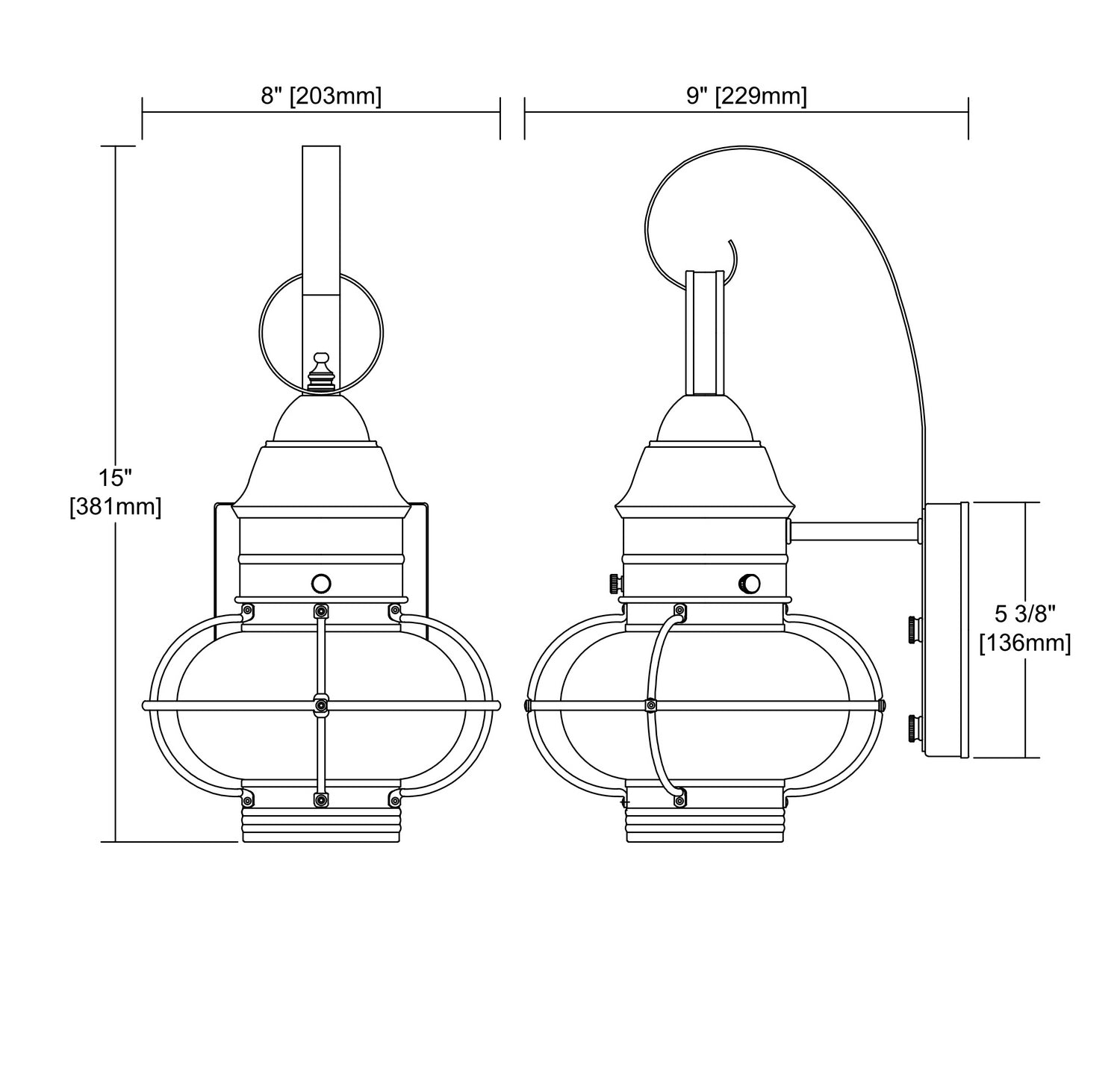 ELK Home - 57180/1 - One Light Outdoor Wall Sconce - Onion - Oil Rubbed Bronze