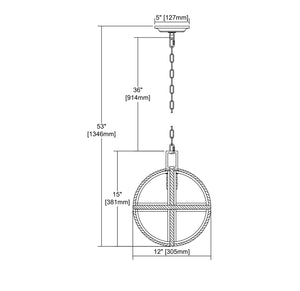 ELK Home - 63063-1 - One Light Mini Pendant - Natural Rope - Oil Rubbed Bronze