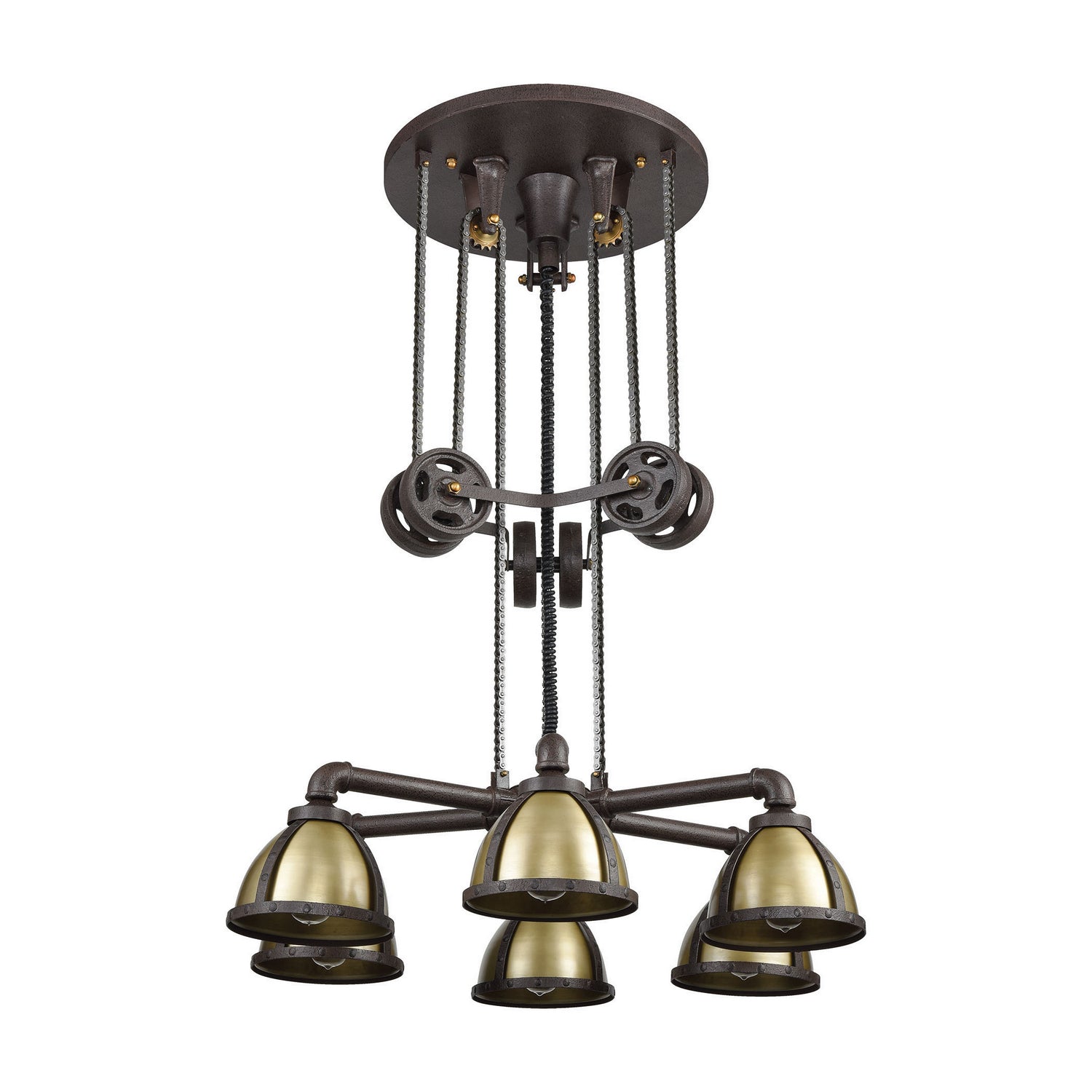 ELK Home - 65154/6 - Six Light Chandelier - Torque - Vintage Rust