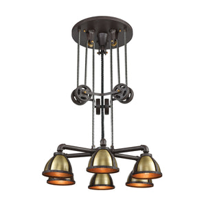 ELK Home - 65154/6 - Six Light Chandelier - Torque - Vintage Rust