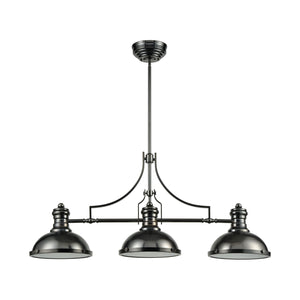 ELK Home - 66605-3 - Three Light Linear Chandelier - Chadwick - Black Nickel