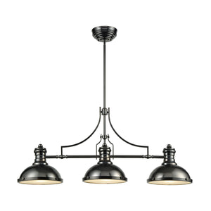 ELK Home - 66605-3 - Three Light Linear Chandelier - Chadwick - Black Nickel