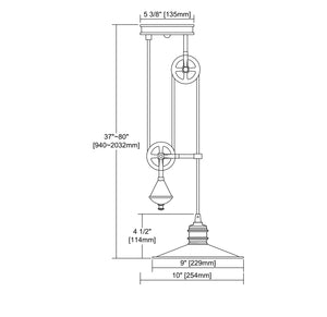 ELK Home - 69083/1 - One Light Mini Pendant - Spindle Wheel - Oil Rubbed Bronze