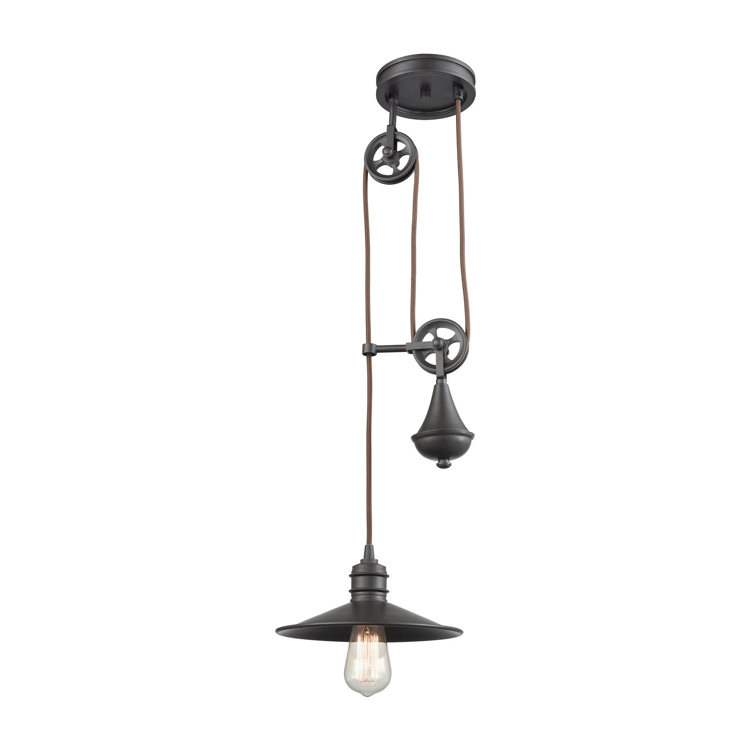 ELK Home - 69083/1 - One Light Mini Pendant - Spindle Wheel - Oil Rubbed Bronze