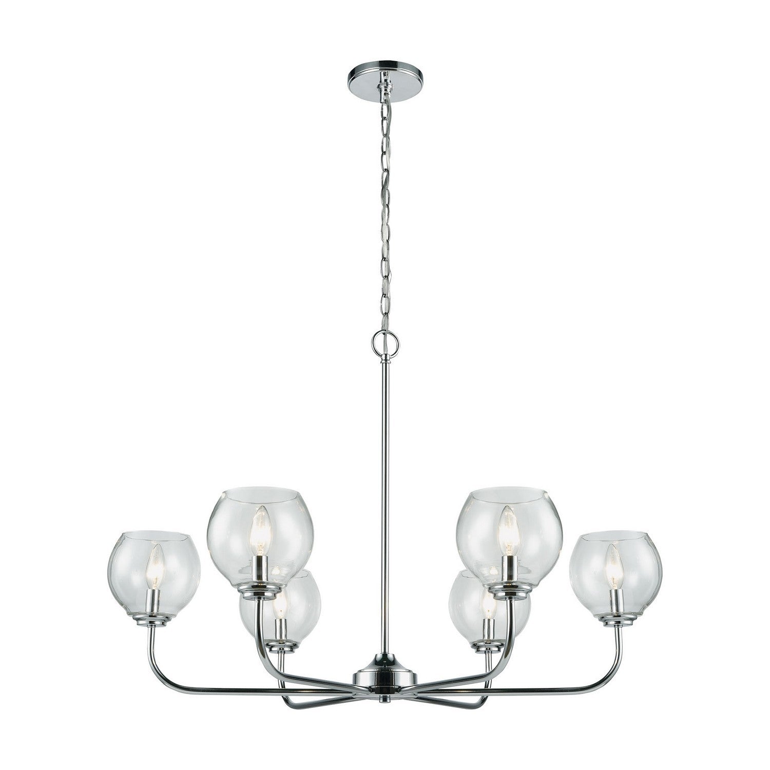 ELK Home - 81364/6 - Six Light Chandelier - Emory - Polished Chrome