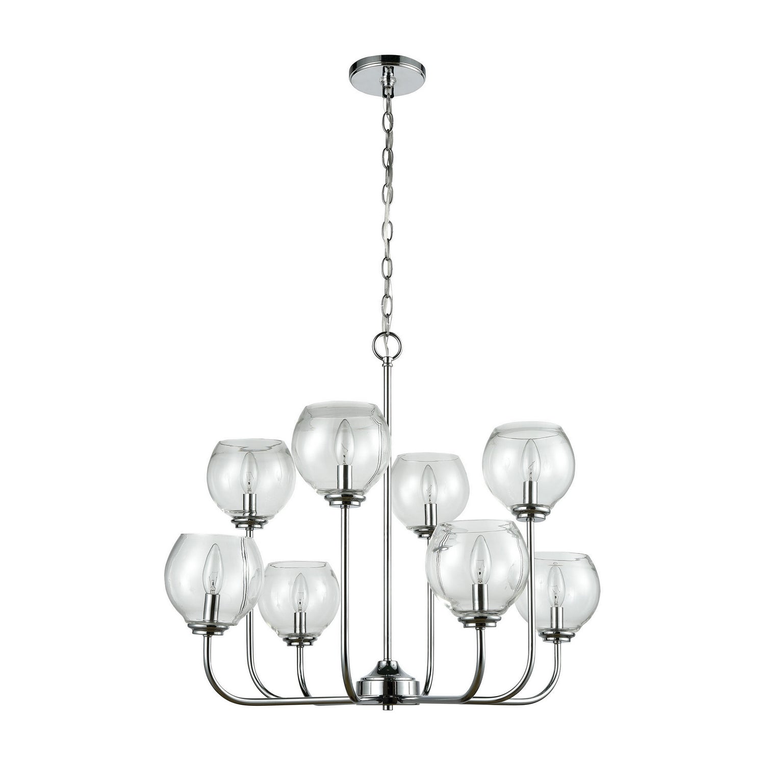 ELK Home - 81365/4+4 - Eight Light Chandelier - Emory - Polished Chrome