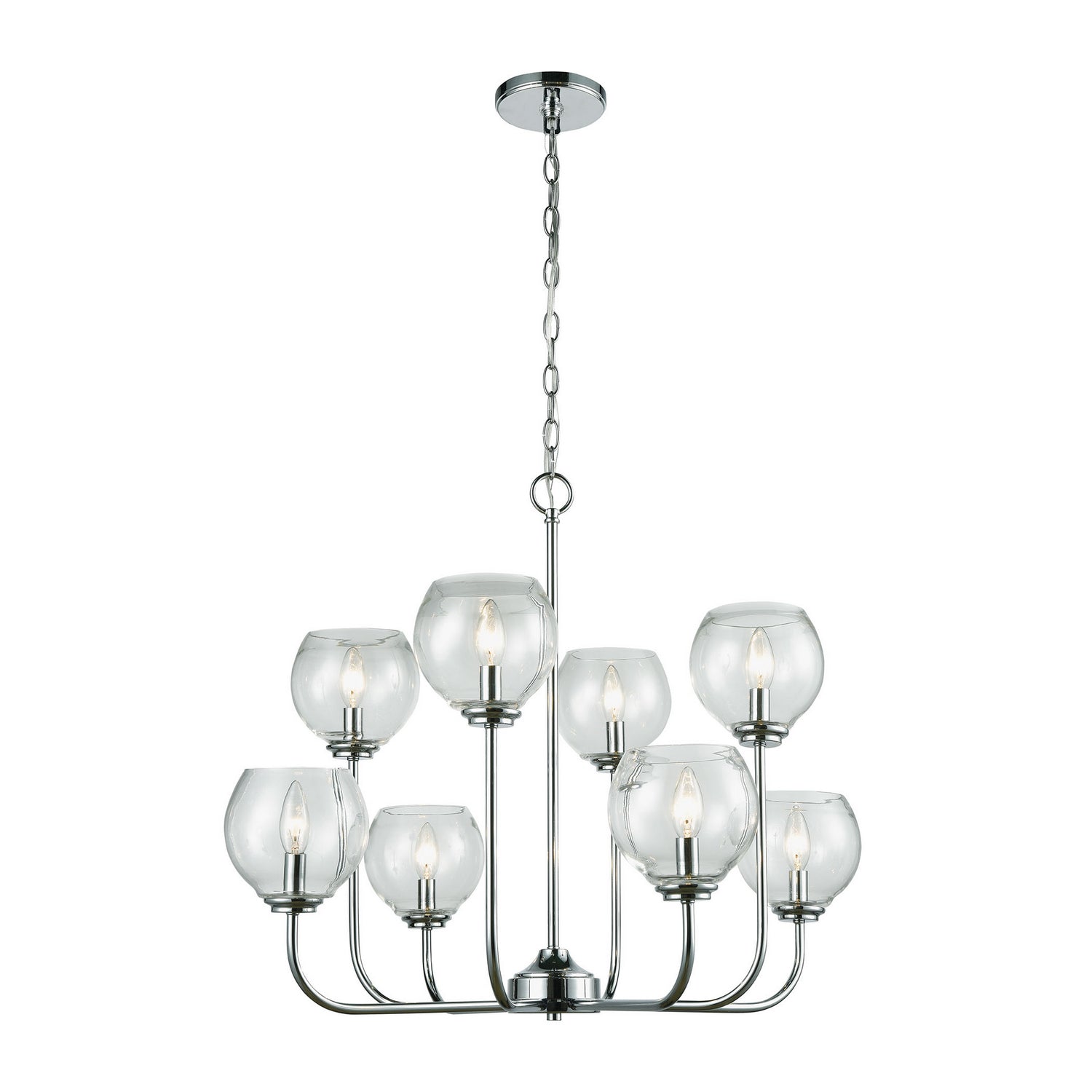 ELK Home - 81365/4+4 - Eight Light Chandelier - Emory - Polished Chrome