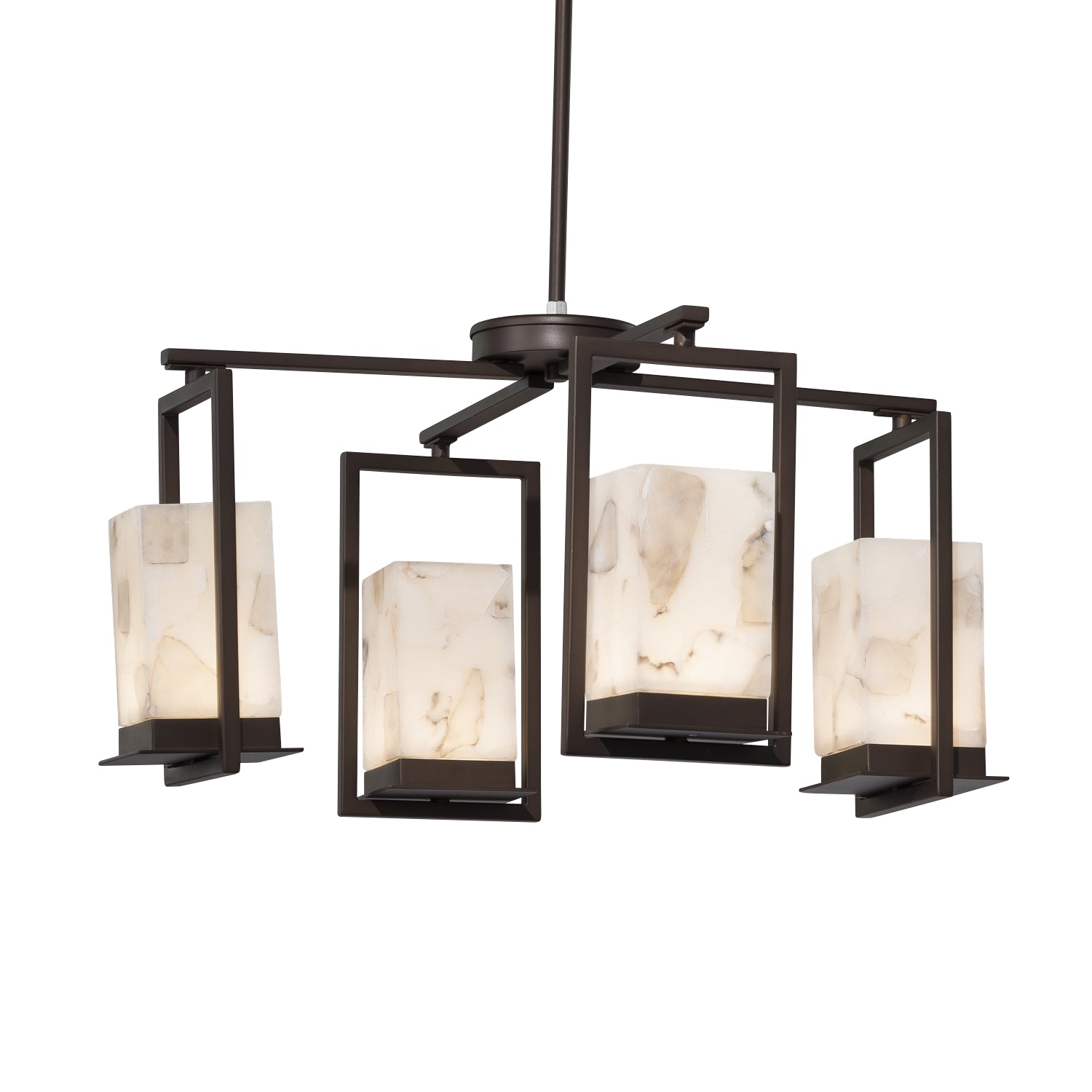 Justice Designs - ALR-7510W-DBRZ - LED Outdoor Chandelier - Alabaster Rocks - Dark Bronze