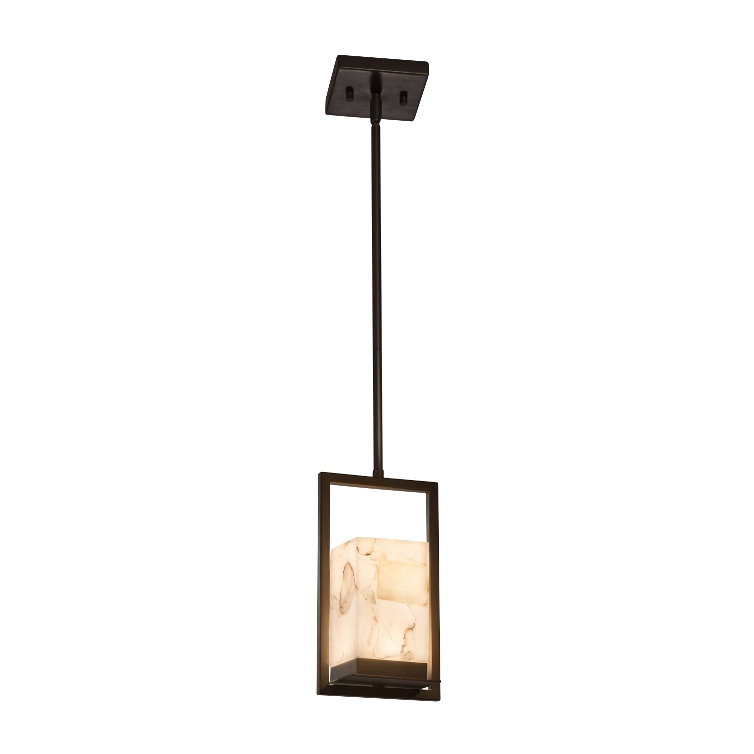 Justice Designs - ALR-7515W-DBRZ - LED Outdoor Mini-Pendant - Alabaster Rocks - Dark Bronze