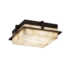 Justice Designs - ALR-7560W-DBRZ - LED Outdoor Flush Mount - Alabaster Rocks - Dark Bronze