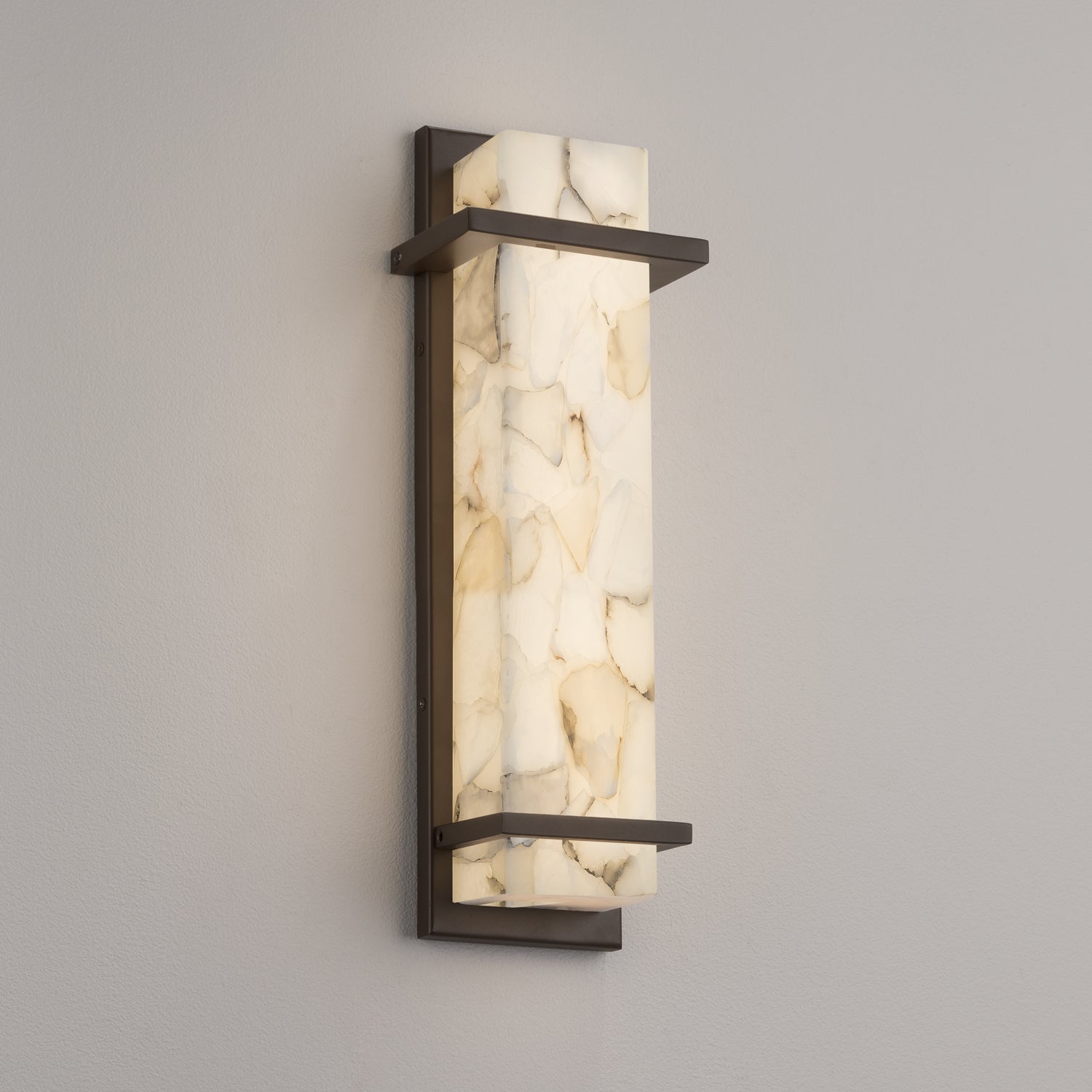 Justice Designs - ALR-7614W-DBRZ - LED Outdoor Wall Sconce - Alabaster Rocks - Dark Bronze