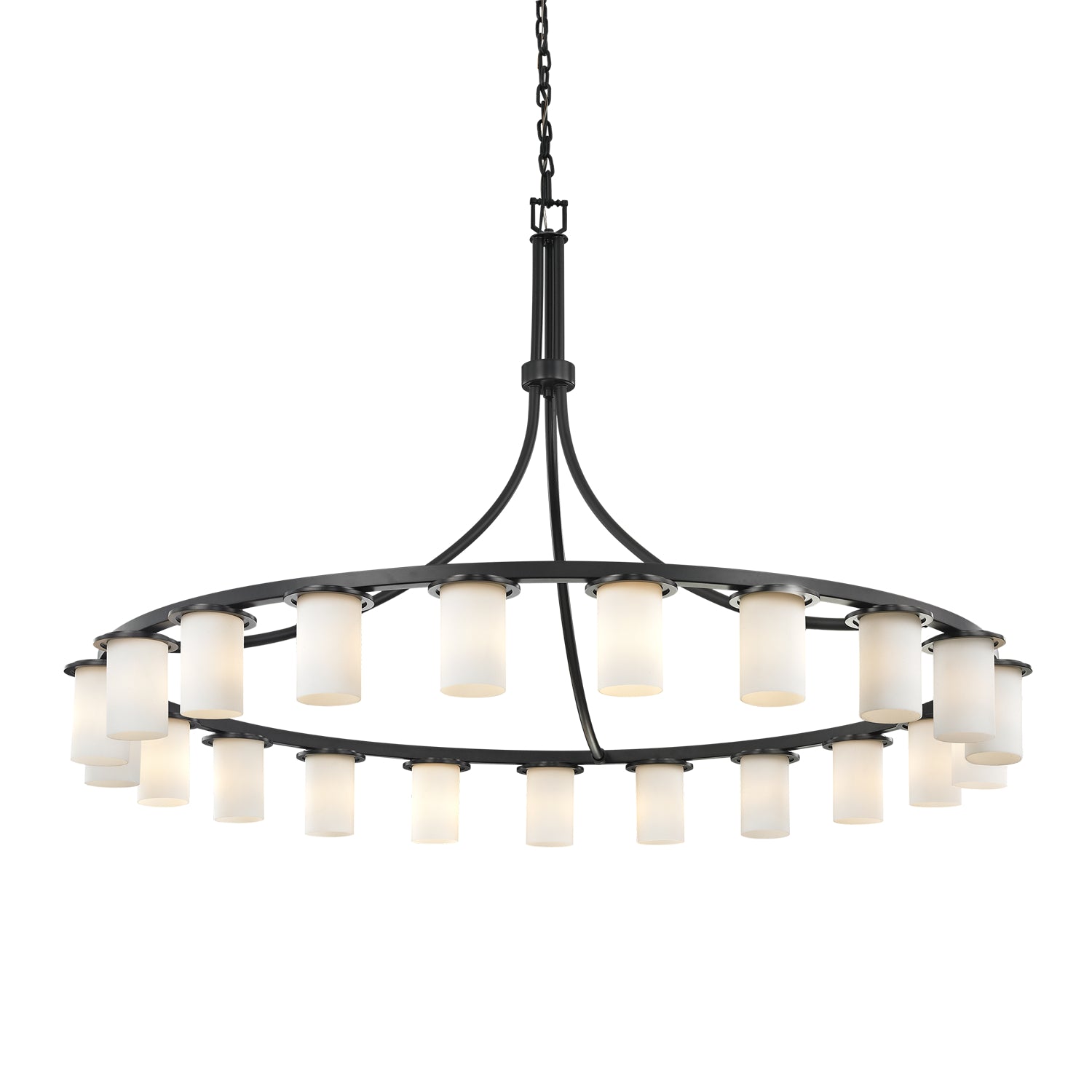 Justice Designs - CLD-8736-10-MBLK - 21 Light Chandelier - Clouds - Matte Black