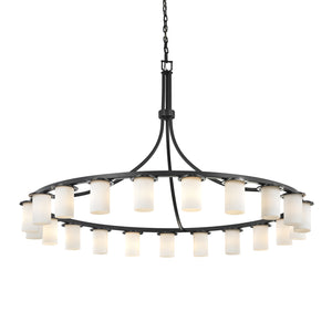 Justice Designs - CLD-8736-10-MBLK - 21 Light Chandelier - Clouds - Matte Black