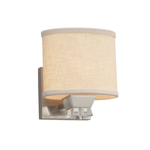 Justice Designs - FAB-8471-30-CREM-NCKL - One Light Wall Sconce - Textile - Brushed Nickel