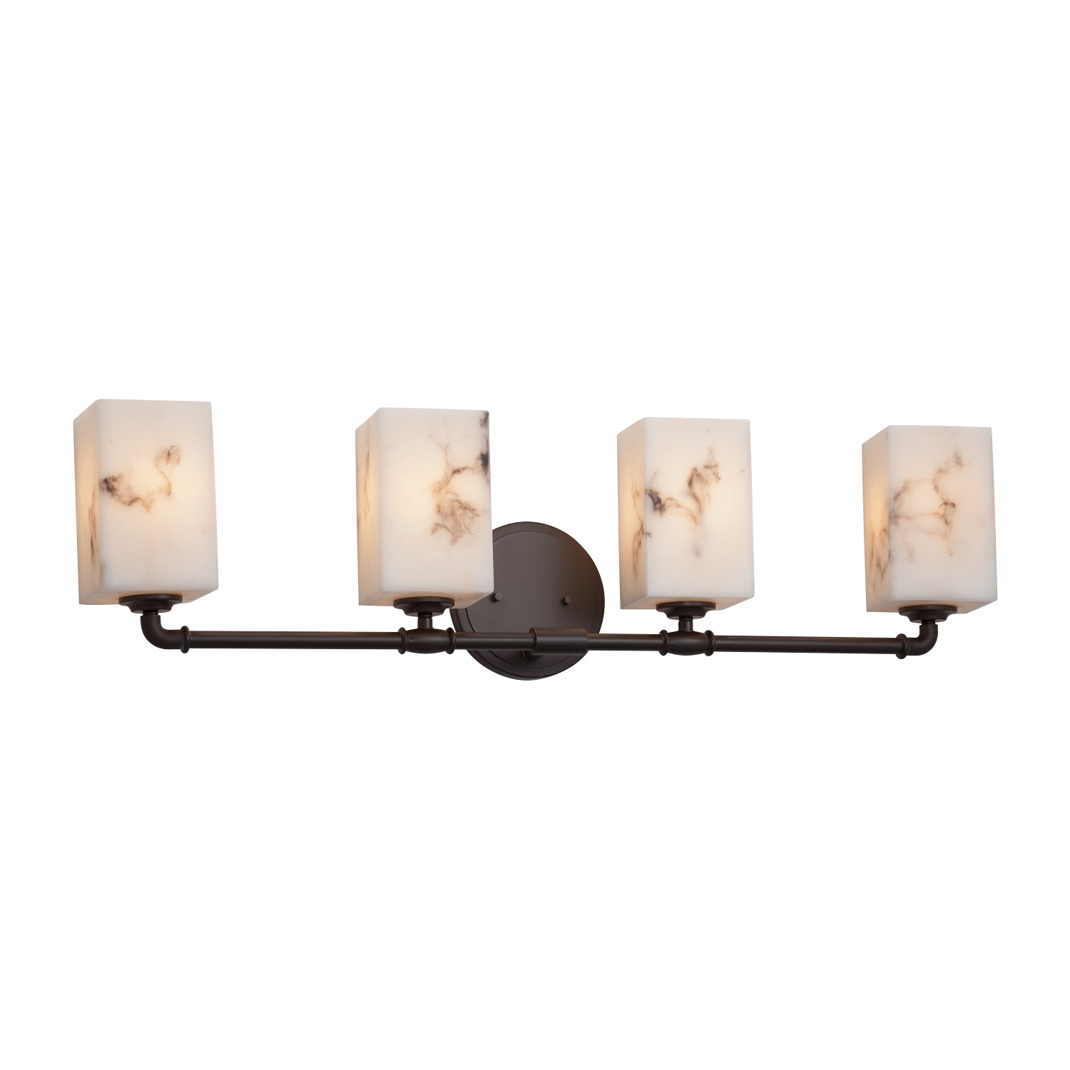 Justice Designs - FAL-8464-15-DBRZ - Four Light Bath Bar - LumenAria - Dark Bronze