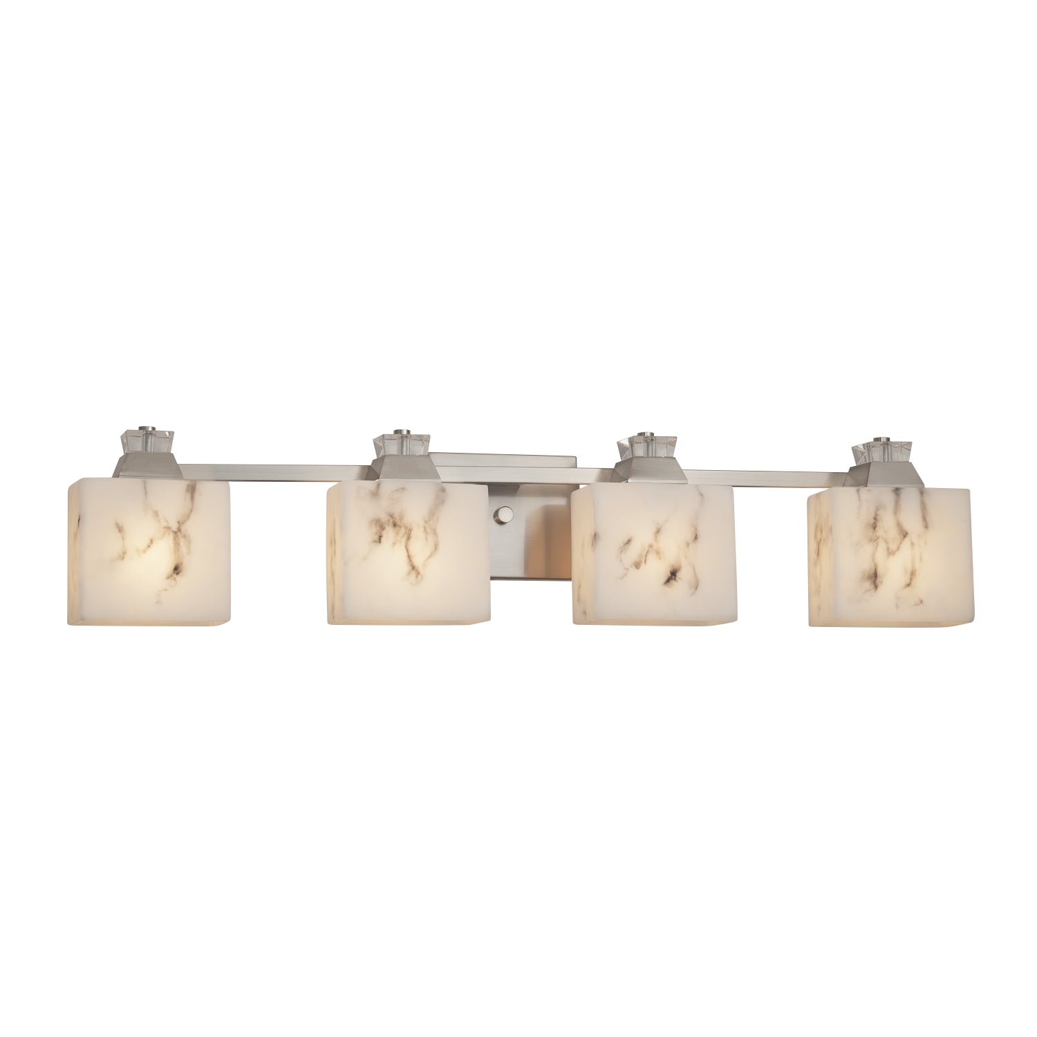 Justice Designs - FAL-8474-55-NCKL - Four Light Bath Bar - LumenAria - Brushed Nickel