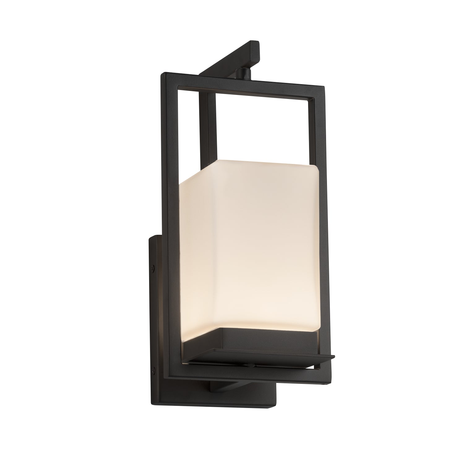 Justice Designs - FSN-7511W-OPAL-MBLK - LED Outdoor Wall Sconce - Fusion - Matte Black