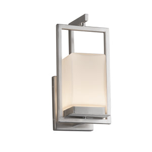 Justice Designs - FSN-7511W-OPAL-NCKL - LED Outdoor Wall Sconce - Fusion - Brushed Nickel