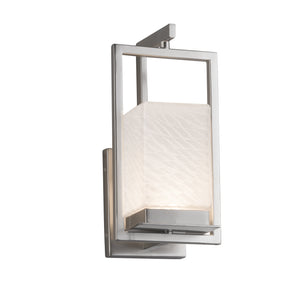 Justice Designs - FSN-7511W-WEVE-NCKL - LED Outdoor Wall Sconce - Fusion - Brushed Nickel