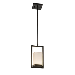 Justice Designs - FSN-7515W-OPAL-MBLK - LED Outdoor Mini-Pendant - Fusion - Matte Black