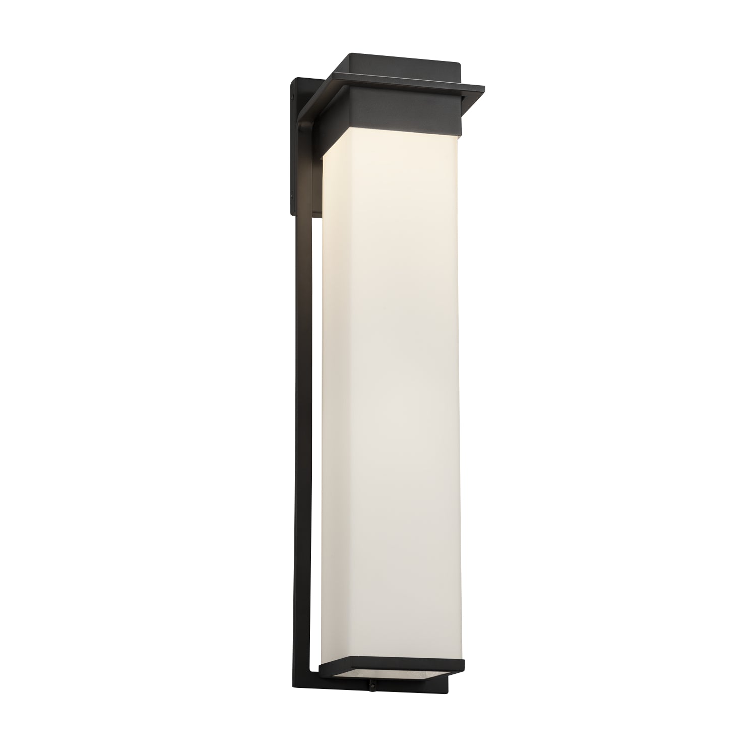 Justice Designs - FSN-7545W-OPAL-MBLK - LED Outdoor Wall Sconce - Fusion - Matte Black