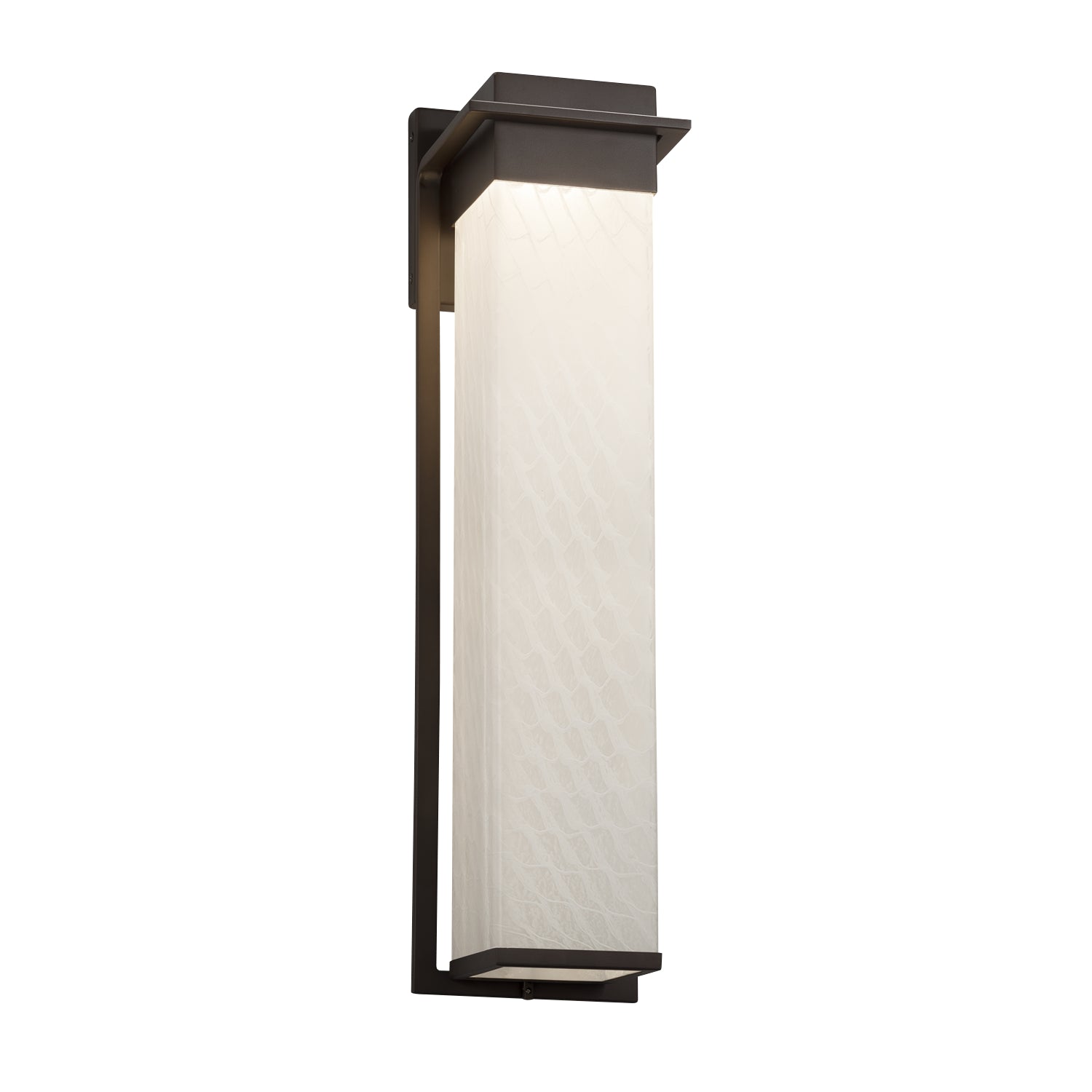 Justice Designs - FSN-7545W-WEVE-DBRZ - LED Outdoor Wall Sconce - Fusion - Dark Bronze