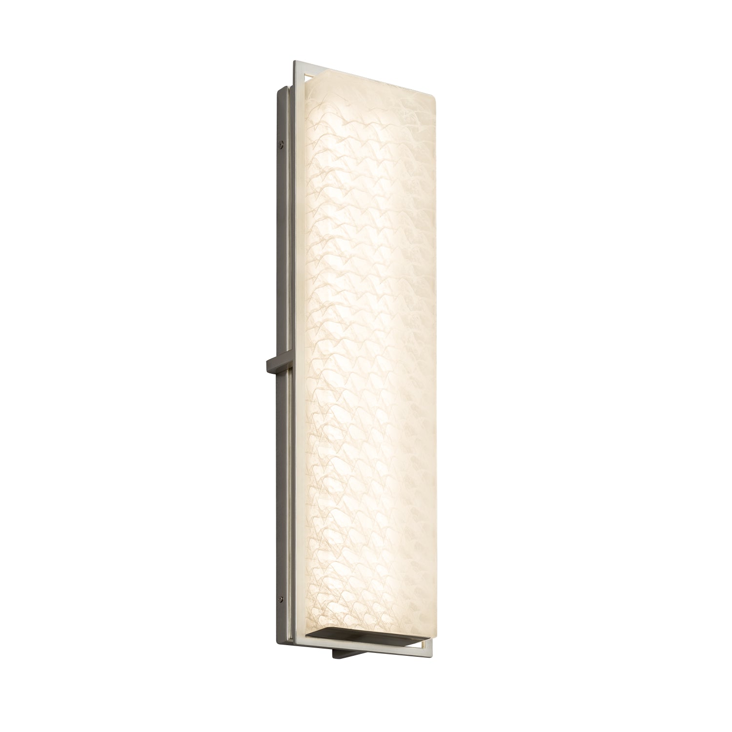 Justice Designs - FSN-7565W-WEVE-NCKL - LED Outdoor Wall Sconce - Fusion - Brushed Nickel