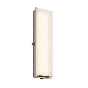 Justice Designs - FSN-7565W-WEVE-NCKL - LED Outdoor Wall Sconce - Fusion - Brushed Nickel