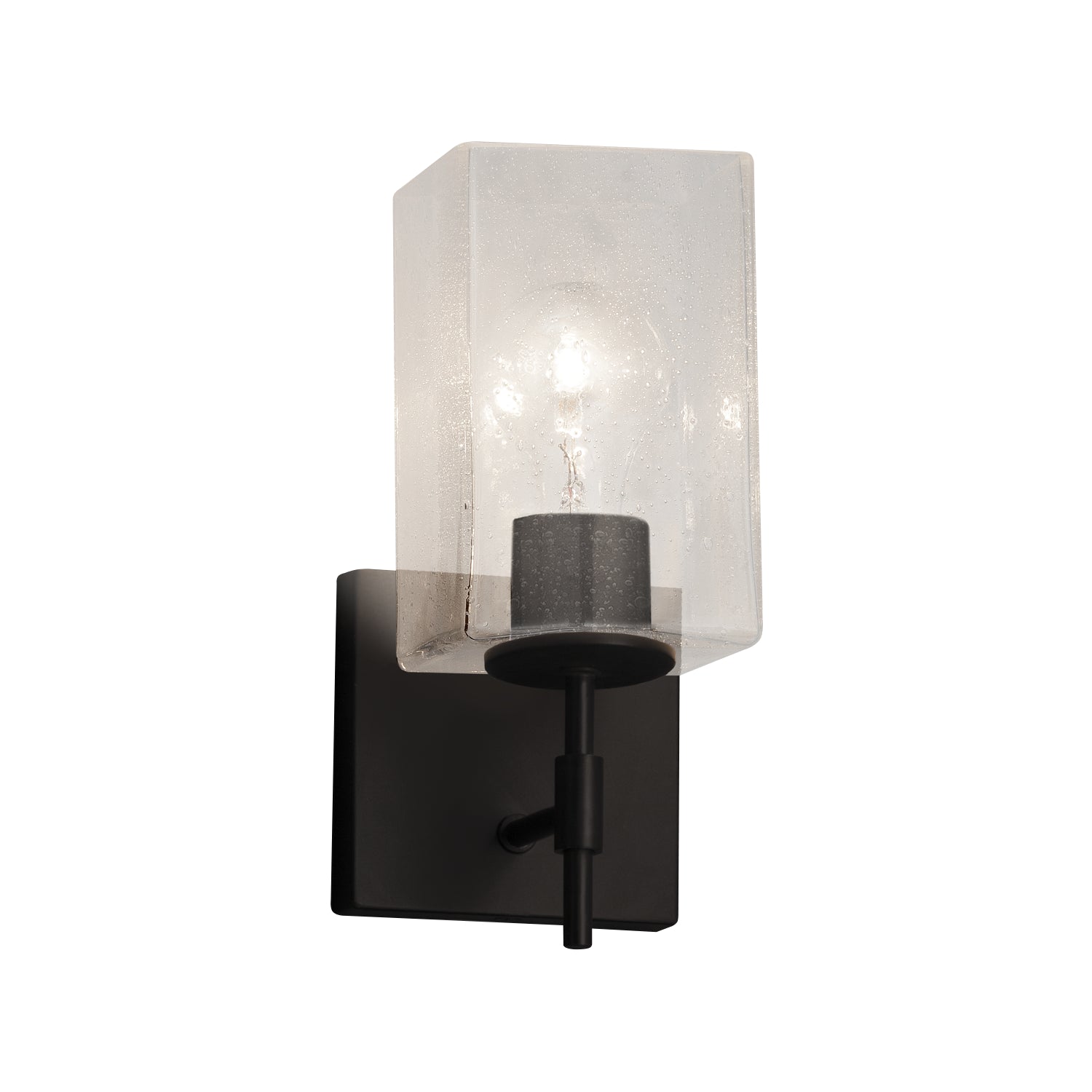 Justice Designs - FSN-8411-10-SEED-MBLK - One Light Wall Sconce - Fusion - Matte Black