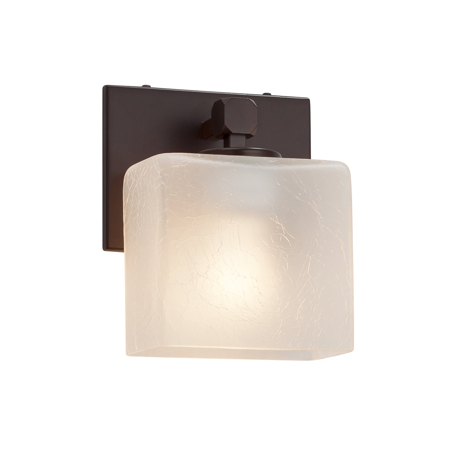 Justice Designs - FSN-8427-55-FRCR-DBRZ - One Light Wall Sconce - Fusion - Dark Bronze