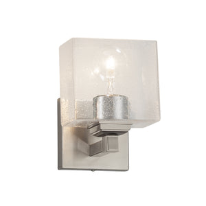 Justice Designs - FSN-8437-55-SEED-NCKL - One Light Wall Sconce - Fusion - Brushed Nickel