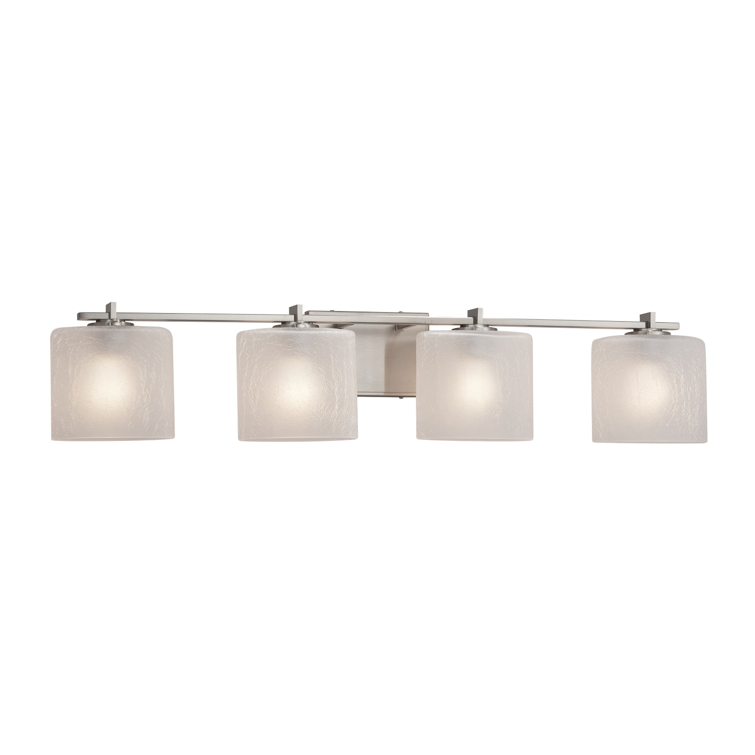 Justice Designs - FSN-8444-30-FRCR-NCKL - Four Light Bath Bar - Fusion - Brushed Nickel