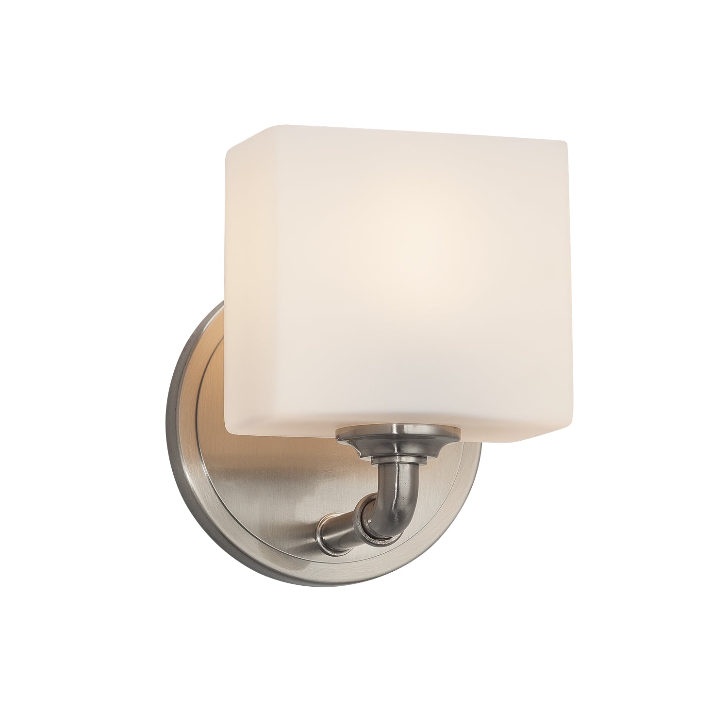 Justice Designs - FSN-8467-55-OPAL-NCKL - One Light Wall Sconce - Fusion - Brushed Nickel